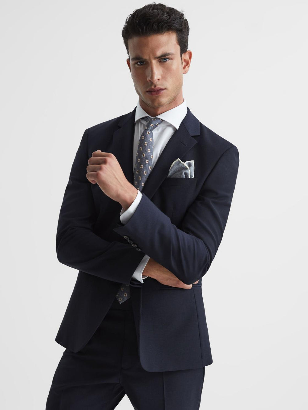 Reiss Suits &amp; Tailoring | Pray Slim Fit Single Breasted Wool Blazer Black - Men