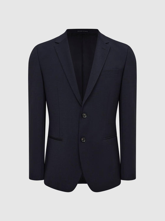 Reiss Suits &amp; Tailoring | Pray Slim Fit Single Breasted Wool Blazer Black - Men