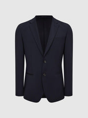 Reiss Suits &amp; Tailoring | Pray Slim Fit Single Breasted Wool Blazer Black - Men