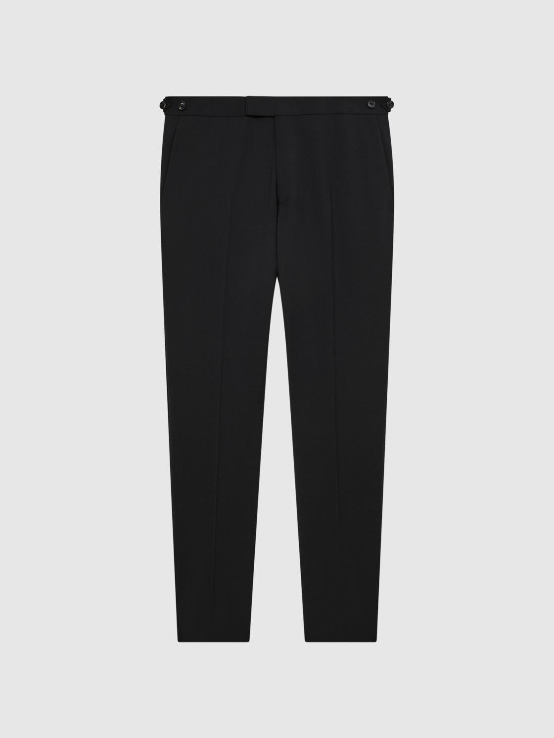 Reiss Suits &amp; Tailoring | Pray Slim Fit Wool Blend Trousers Black - Men