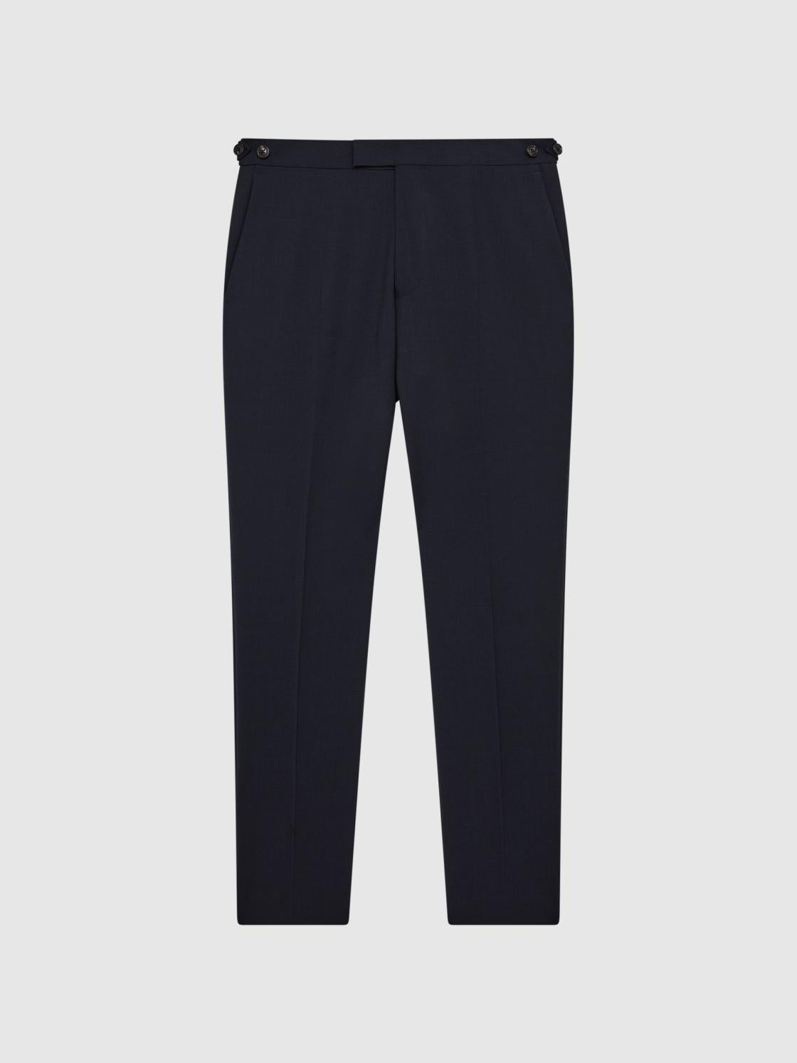 Reiss Suits &amp; Tailoring | Pray Slim Fit Wool Blend Trousers Black - Men