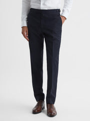 Reiss Suits &amp; Tailoring | Pray Slim Fit Wool Blend Trousers Black - Men