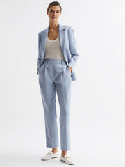 Reiss Suits &amp; Tailoring | Shae Single Breasted Tailored Blazer Pale Blue - Women