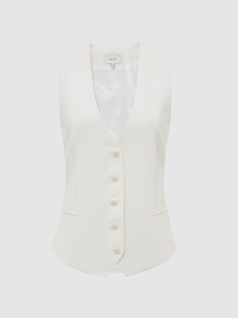 Reiss Suits &amp; Tailoring | Tatum Tailored Waistcoat White - Women