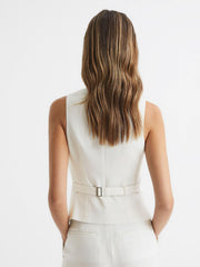 Reiss Suits &amp; Tailoring | Tatum Tailored Waistcoat White - Women
