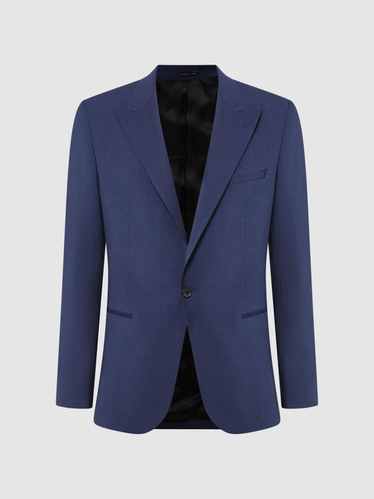 Reiss Suits &amp; Tailoring | Wish Slim Fit Single Breasted Wool Blend Blazer Bright Blue - Men