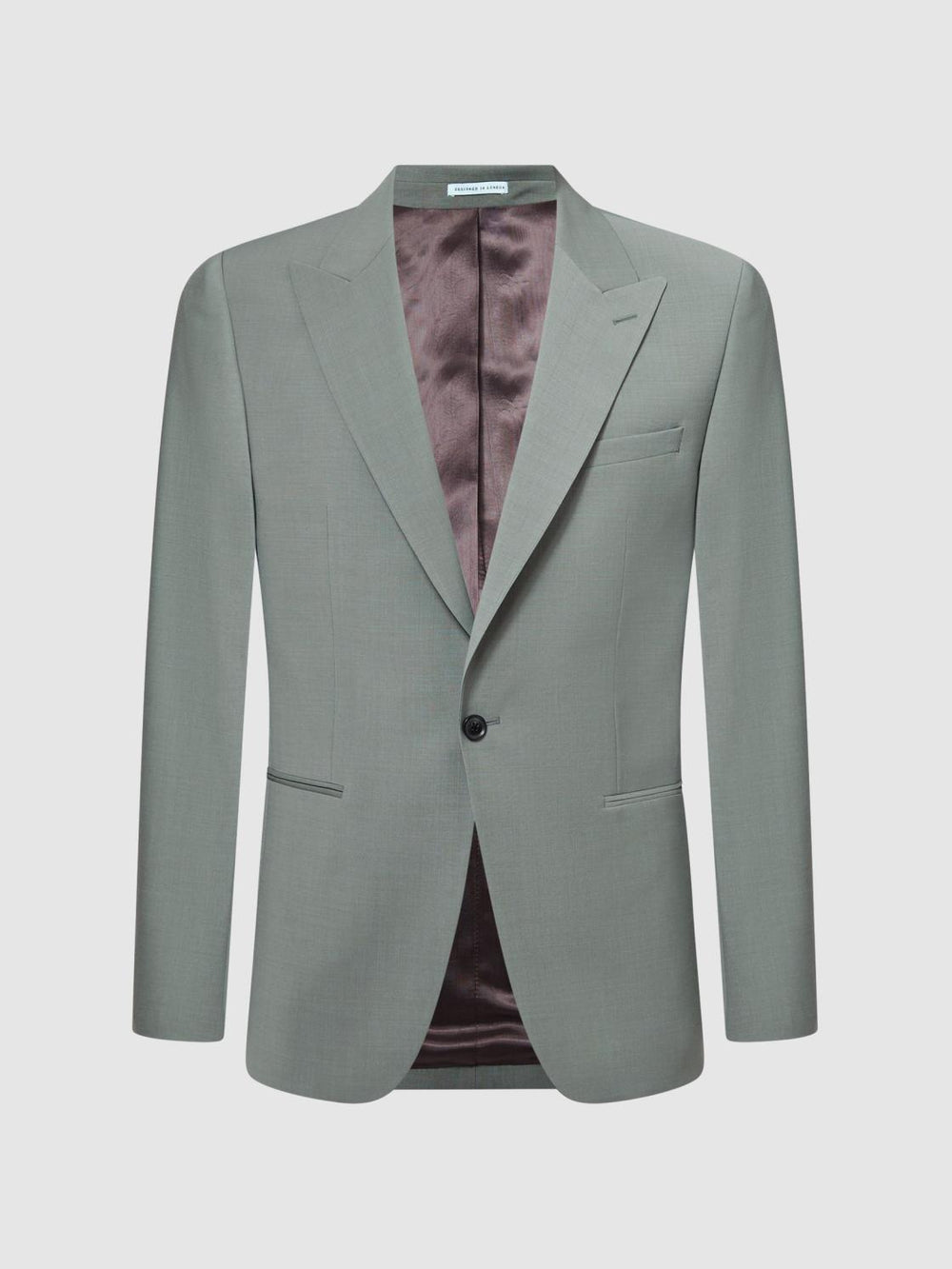 Reiss Suits &amp; Tailoring | Wish Slim Fit Single Breasted Wool Blend Blazer Sage - Men