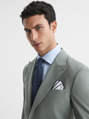 Reiss Suits &amp; Tailoring | Wish Slim Fit Single Breasted Wool Blend Blazer Sage - Men