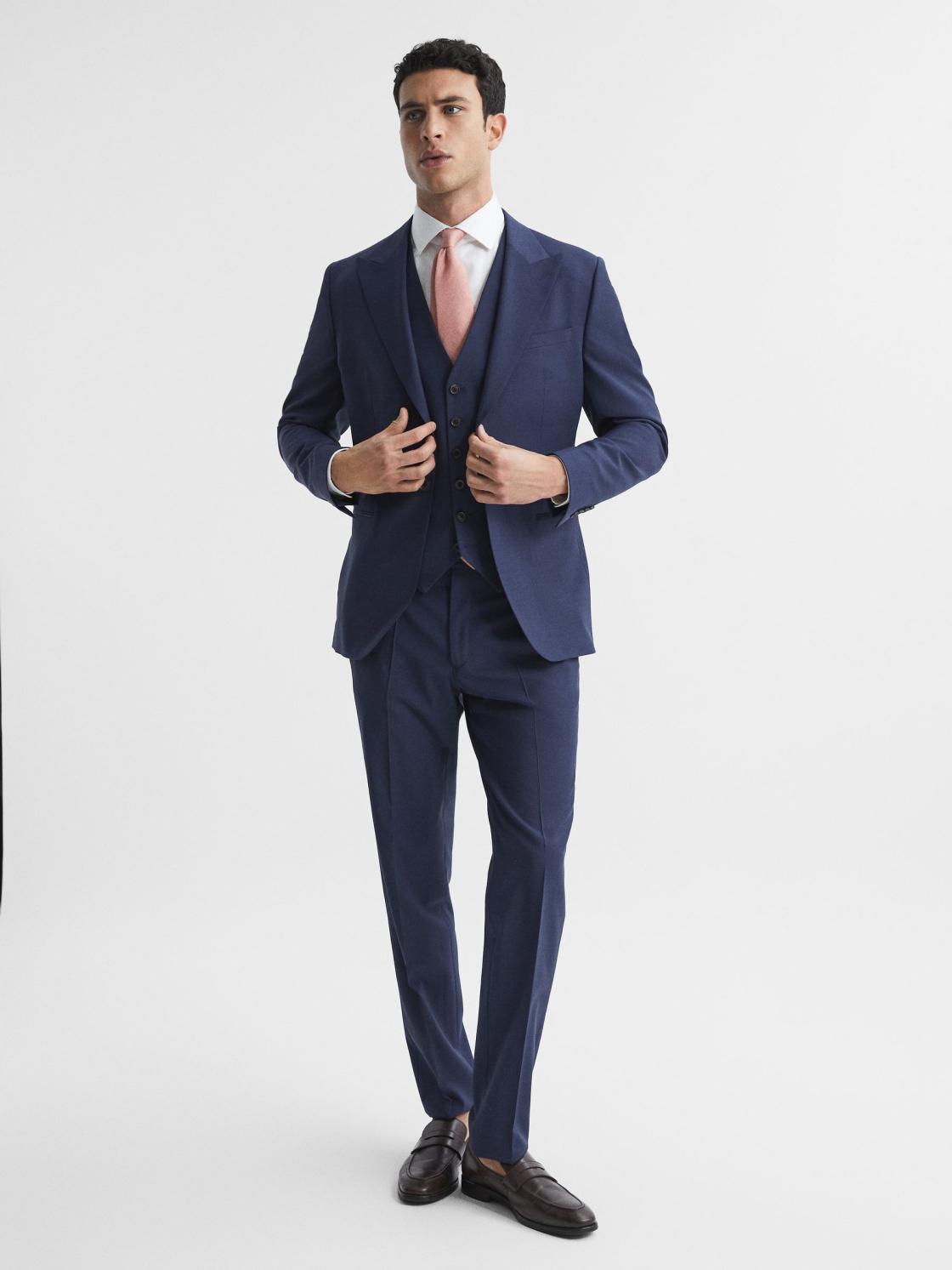 Reiss Suits &amp; Tailoring | Wish Slim Fit Waistcoat Bright Blue - Men