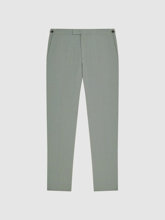 Reiss Suits &amp; Tailoring | Wish Slim Fit Wool Blend Trousers Sage - Men