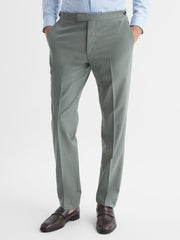 Reiss Suits &amp; Tailoring | Wish Slim Fit Wool Blend Trousers Sage - Men