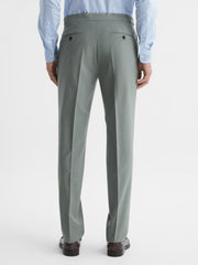 Reiss Suits &amp; Tailoring | Wish Slim Fit Wool Blend Trousers Sage - Men
