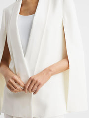 Reiss Suits &amp; Tailoring | Yana Tuxedo Cape Blazer Cream - Women