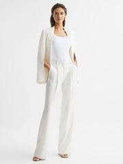 Reiss Suits &amp; Tailoring | Yana Tuxedo Cape Blazer Cream - Women