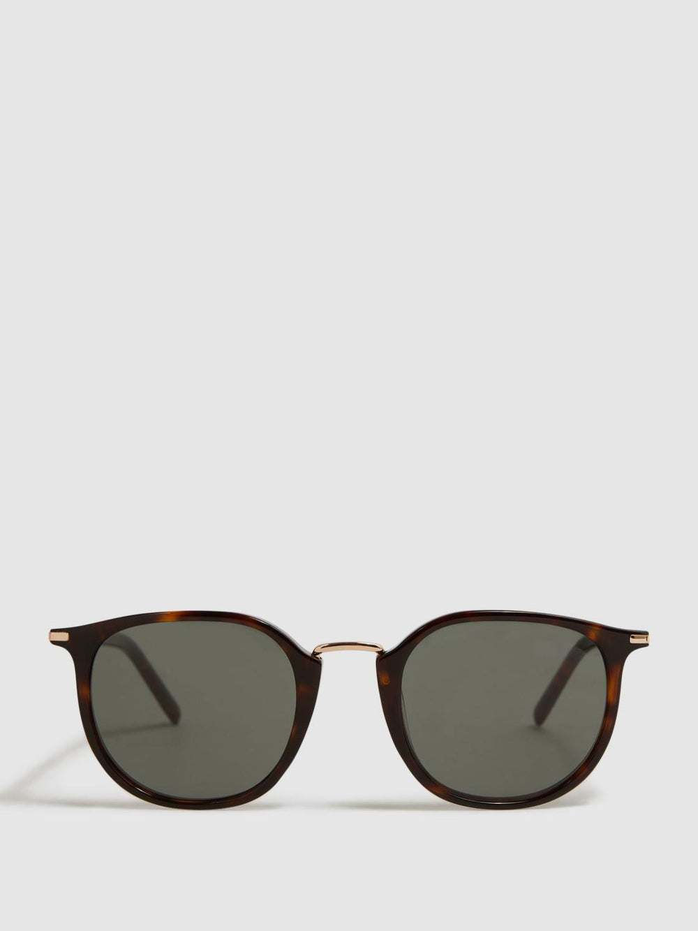 Reiss Sunglasses | Adam Paige Vintage Round Acetate Frame Sunglasses Brown - Men