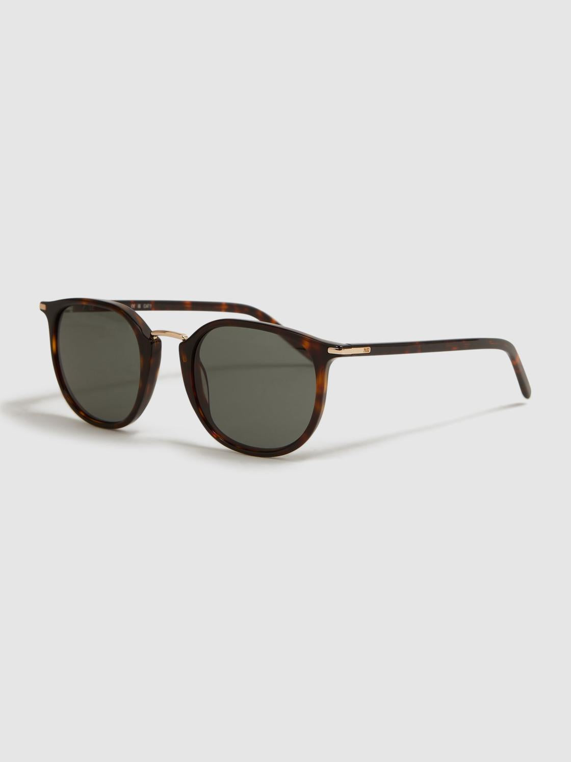 Reiss Sunglasses | Adam Paige Vintage Round Acetate Frame Sunglasses Brown - Men