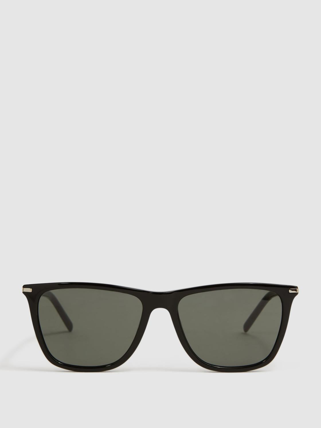 Reiss Sunglasses | Blake Paige Square Acetate Frame Sunglasses Black - Men