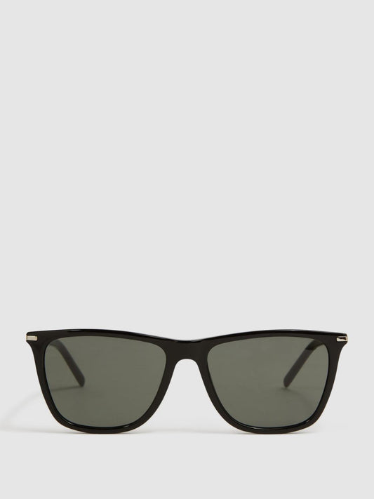 Reiss Sunglasses | Blake Paige Square Acetate Frame Sunglasses Black - Men