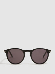 Reiss Sunglasses | Caylen Paige Round Acetate Frame Sunglasses Black - Men