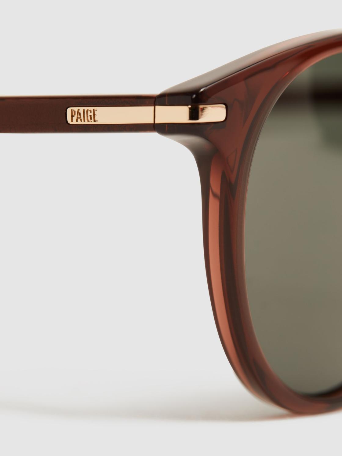 Reiss Sunglasses | Caylen Paige Round Acetate Frame Sunglasses Brown - Men