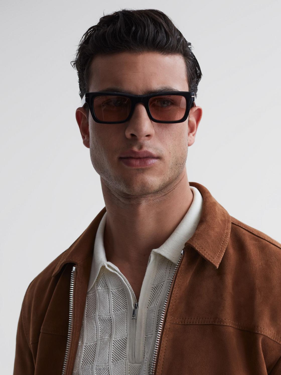 Reiss Sunglasses | David Beckham Eyewear By David Beckham Rectangular Sunglasses Black - Men