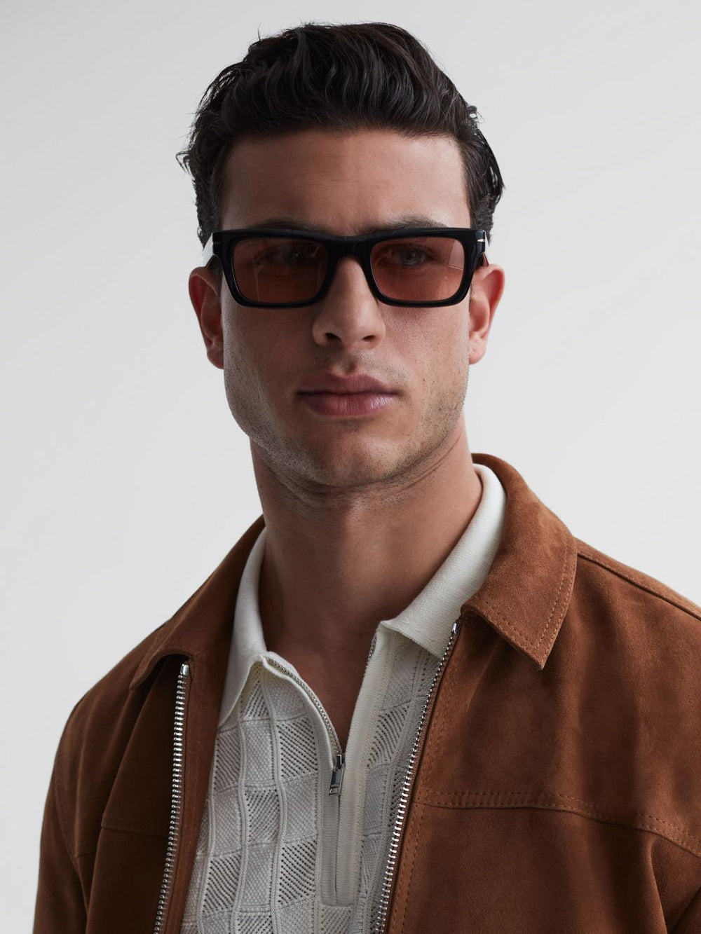 Reiss Sunglasses | David Beckham Eyewear By David Beckham Rectangular Sunglasses Black - Men