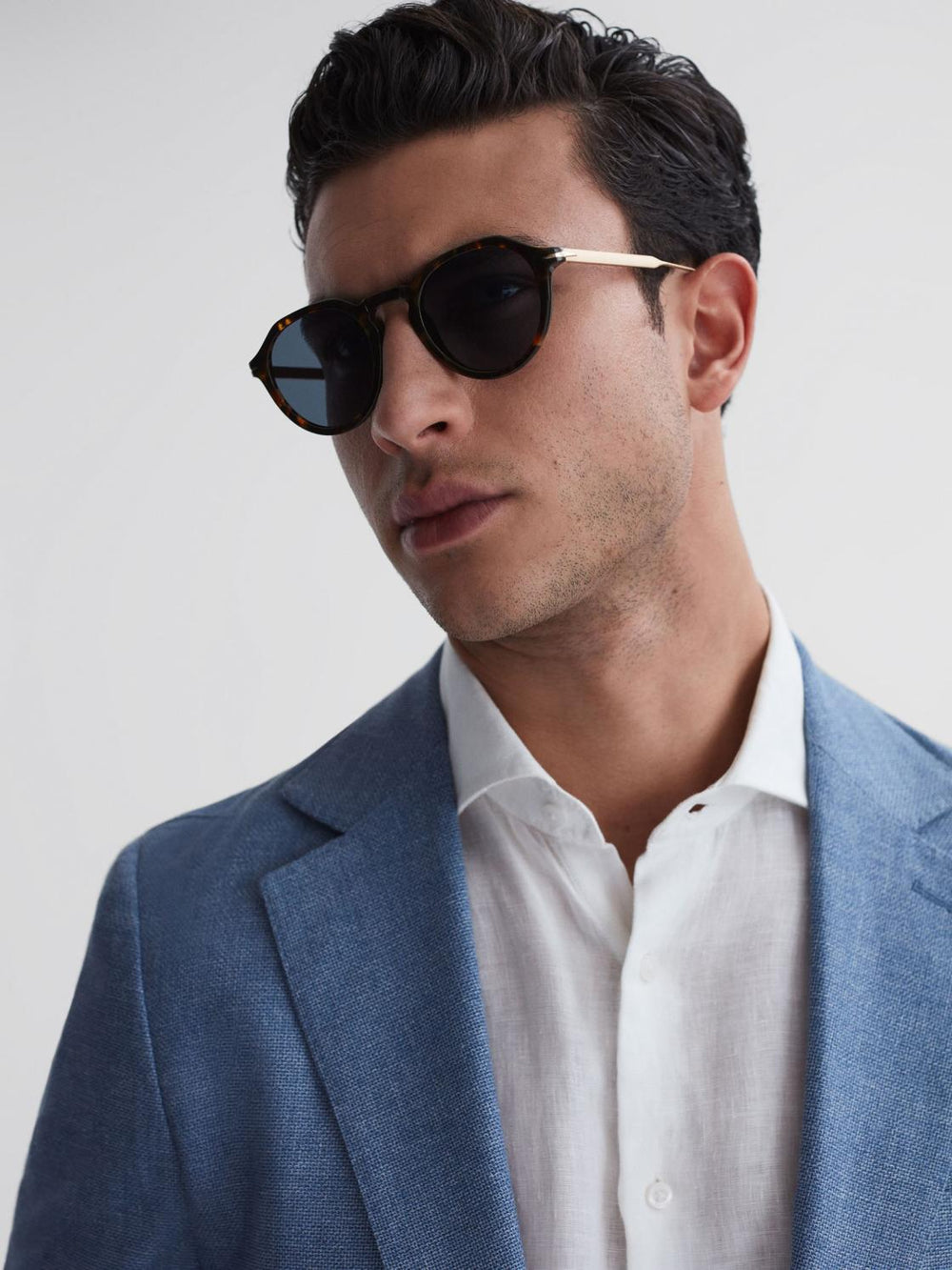 Reiss Sunglasses | David Beckham Eyewear By David Beckham Rounded Sunglasses Tortoise - Men