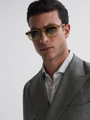 Reiss Sunglasses | Eyewear By David Beckham Round Sunglasses Yellow - Men