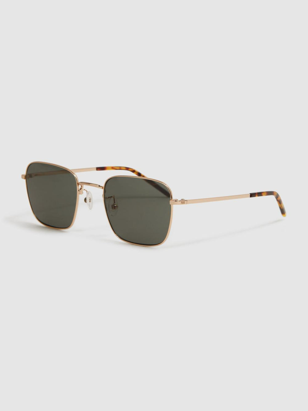 Reiss Sunglasses | Harper Paige Square Metal Frame Sunglasses Gold - Men