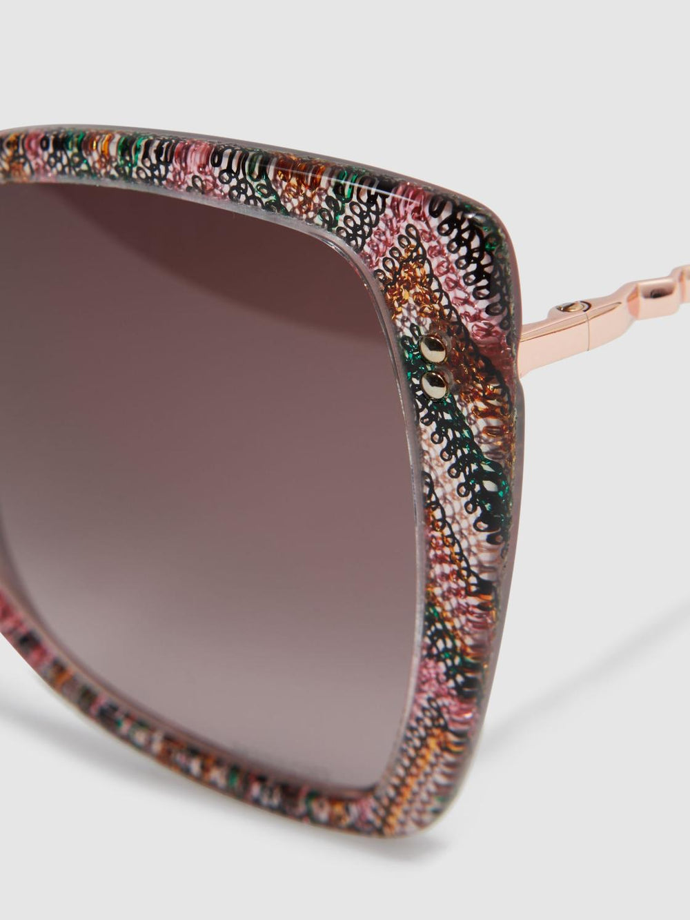 Reiss Sunglasses | Missoni Eyewear Oversized Cat Eye Sunglasses Pink/green - Women