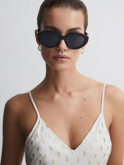 Reiss Sunglasses | Missoni Eyewear Rounded Cat Eye Sunglasses Black - Women