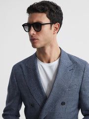 Reiss Sunglasses | Nelson Monokel Eyewear Round Sunglasses Black - Men