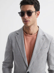 Reiss Sunglasses | Nelson Monokel Eyewear Round Sunglasses Black - Men