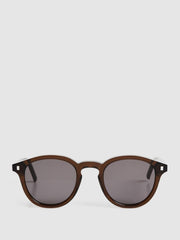 Reiss Sunglasses | Nelson Monokel Eyewear Round Sunglasses Black - Men