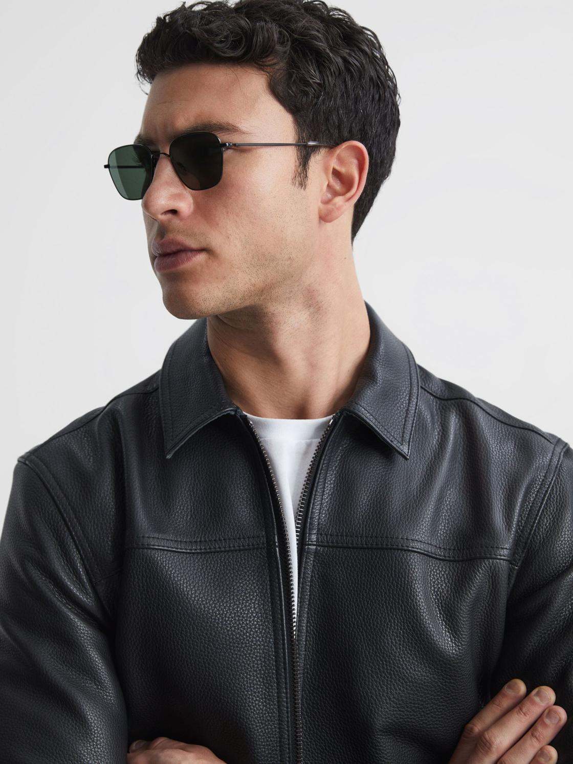 Reiss Sunglasses | Otis Monokel Eyewear Squared Sunglasses Black - Men