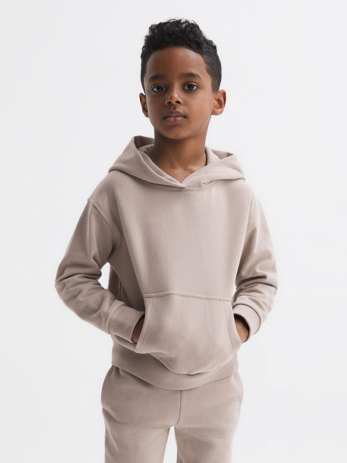 Reiss Sweats &amp; Hoodies | Alexander Oversized Cotton Jersey Hoodie Fern Green - Children