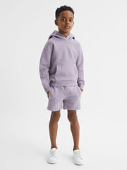 Reiss Sweats &amp; Hoodies | Alexander Oversized Cotton Jersey Hoodie Lilac - Children