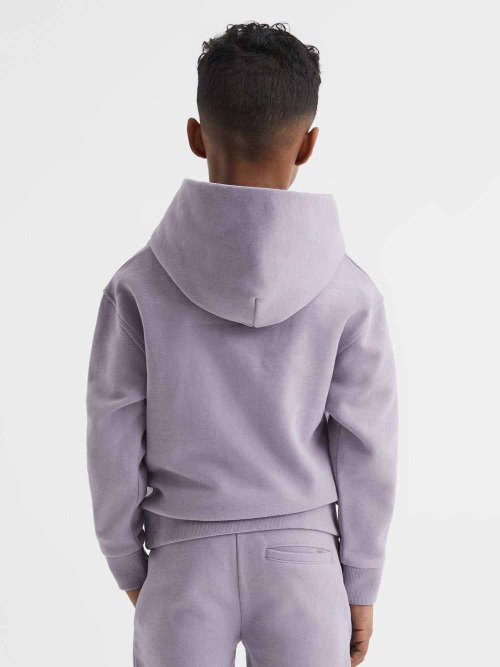 Reiss Sweats &amp; Hoodies | Alexander Oversized Cotton Jersey Hoodie Lilac - Children