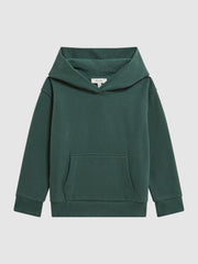 Reiss Sweats &amp; Hoodies | Alexander Oversized Cotton Jersey Hoodie Midnight Green - Children