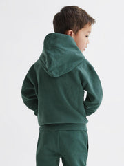 Reiss Sweats &amp; Hoodies | Alexander Oversized Cotton Jersey Hoodie Midnight Green - Children