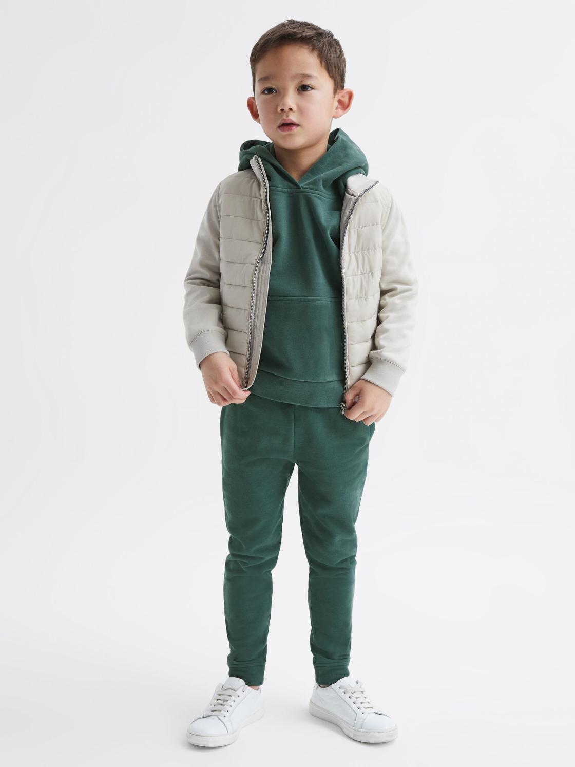 Reiss Sweats &amp; Hoodies | Alexander Oversized Cotton Jersey Hoodie Midnight Green - Children