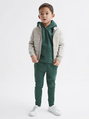 Reiss Sweats &amp; Hoodies | Alexander Oversized Cotton Jersey Hoodie Midnight Green - Children