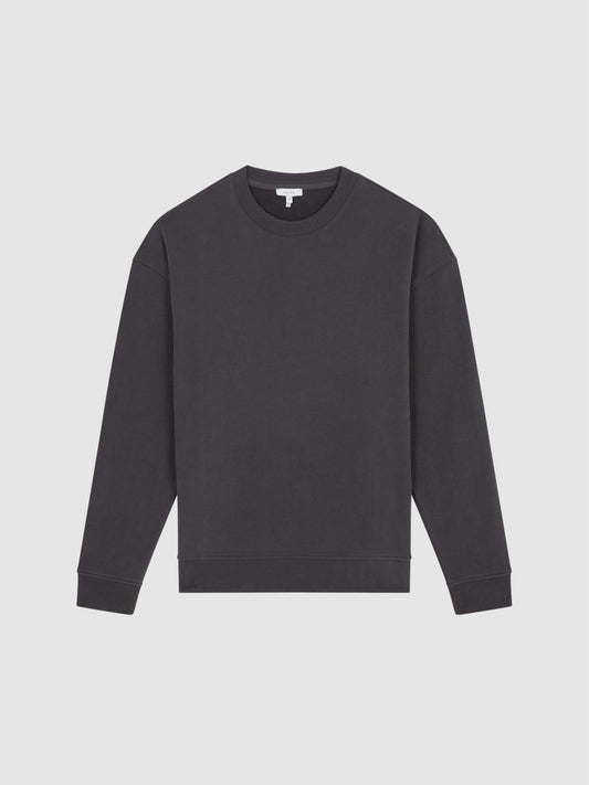 Reiss Sweats &amp; Hoodies | Alistar Oversized Garment Dye Sweatshirt Fern Green - Men