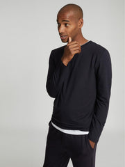 Reiss Sweats &amp; Hoodies | Armstrong Crew Neck Jersey Top Charcoal - Men