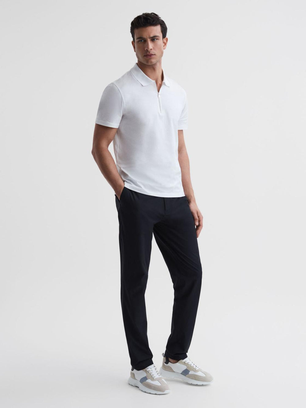 Reiss Sweats &amp; Hoodies | Berkley Elasticated Waistband Trousers Navy - Men
