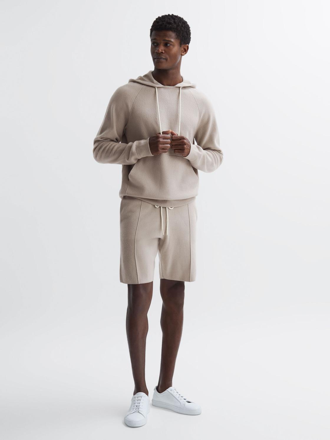 Reiss Sweats &amp; Hoodies | Donaldson Paige Drawstring Hoodie Dried Stone - Men