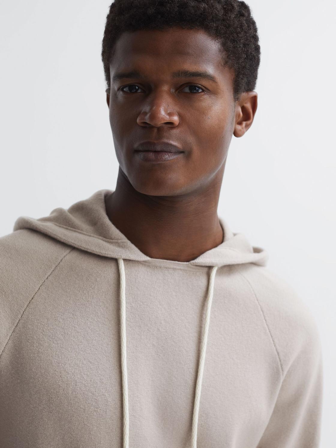 Reiss Sweats &amp; Hoodies | Donaldson Paige Drawstring Hoodie Dried Stone - Men