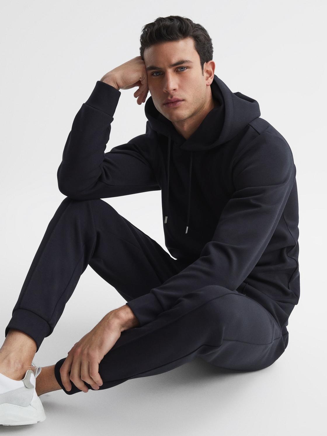 Reiss Sweats &amp; Hoodies | Fabien Loungewear Hoodie Navy - Men