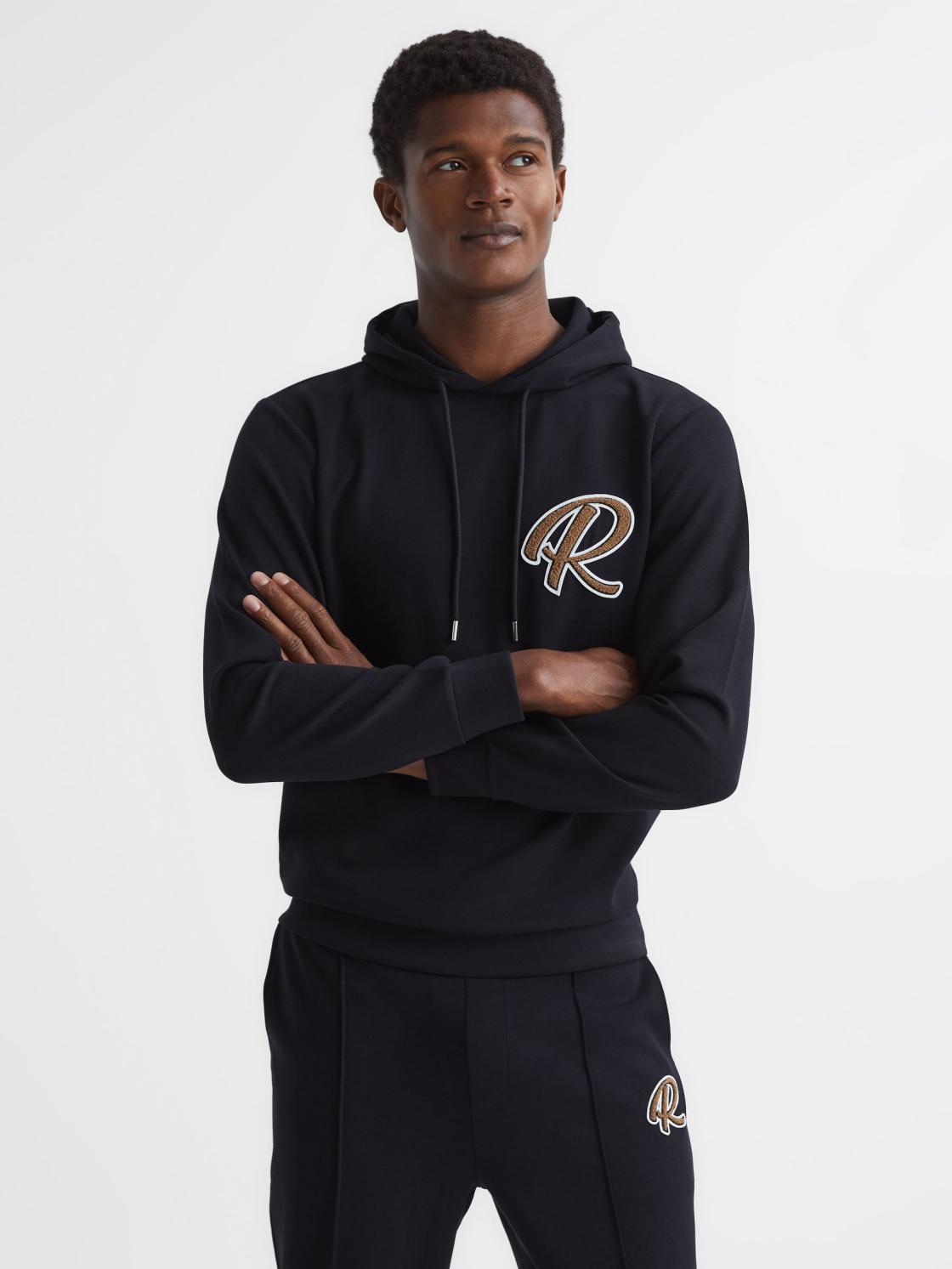 Reiss Sweats &amp; Hoodies | Fabien R Loungewear Hoodie Navy - Men