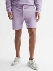 Reiss Sweats &amp; Hoodies | Henry Garment Dye Jersey Shorts Fern Green - Men